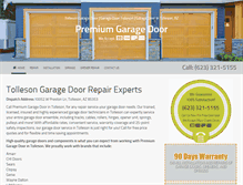 Tablet Screenshot of garagedoorrepairstolleson.com